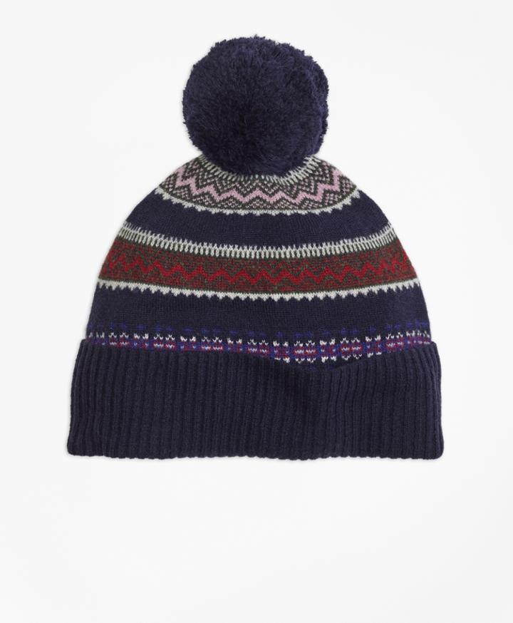 Brooks Brothers Women's Fair Isle Lambswool Beanie