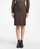Brooks Brothers Women's Loro Piana Prince Of Wales Pencil Skirt