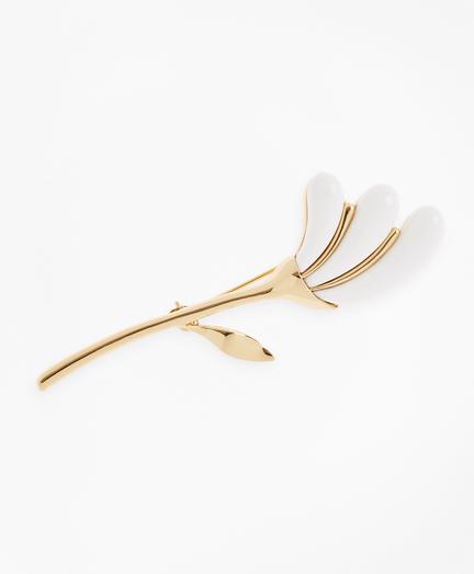 Brooks Brothers Enameled Petal Brooch