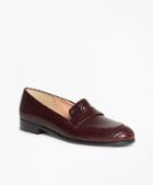 Brooks Brothers Reptile-embossed Leather Loafers
