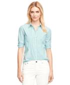 Brooks Brothers Women's Fitted Cotton Stripe Dress Shirt