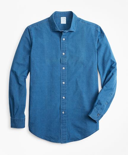 Brooks Brothers Regent Fit Dobby Indigo Sport Shirt