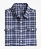Brooks Brothers Classic Check Flannel Sport Shirt