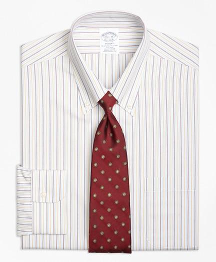 Brooks Brothers Regent Fitted Dress Shirt, Non-iron Triple Twin Stripe