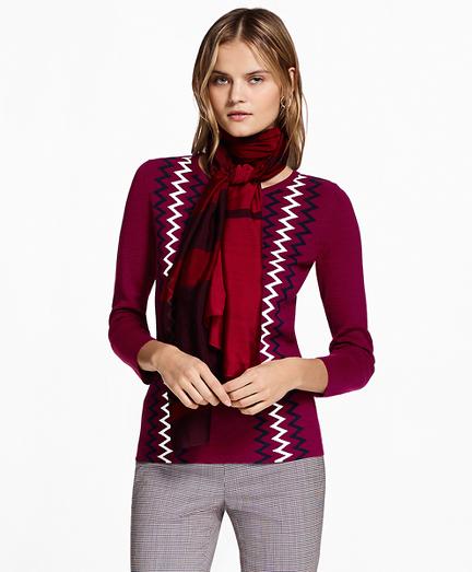 Brooks Brothers Zigzag Cotton Sweater