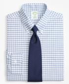 Brooks Brothers Men's Brookscool Extra Slim Fit Slim-fit Dress Shirt, Non-iron Sidewheeler Windowpane