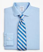 Brooks Brothers Men's Slim Fitted Dress Shirt, Non-iron Double-stripe