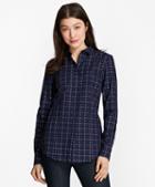 Brooks Brothers Tailored-fit Non-iron Checked Royal Oxford Shirt