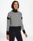 Brooks Brothers Women's Geometric Jacquard Lambswool Turtleneck Sweater