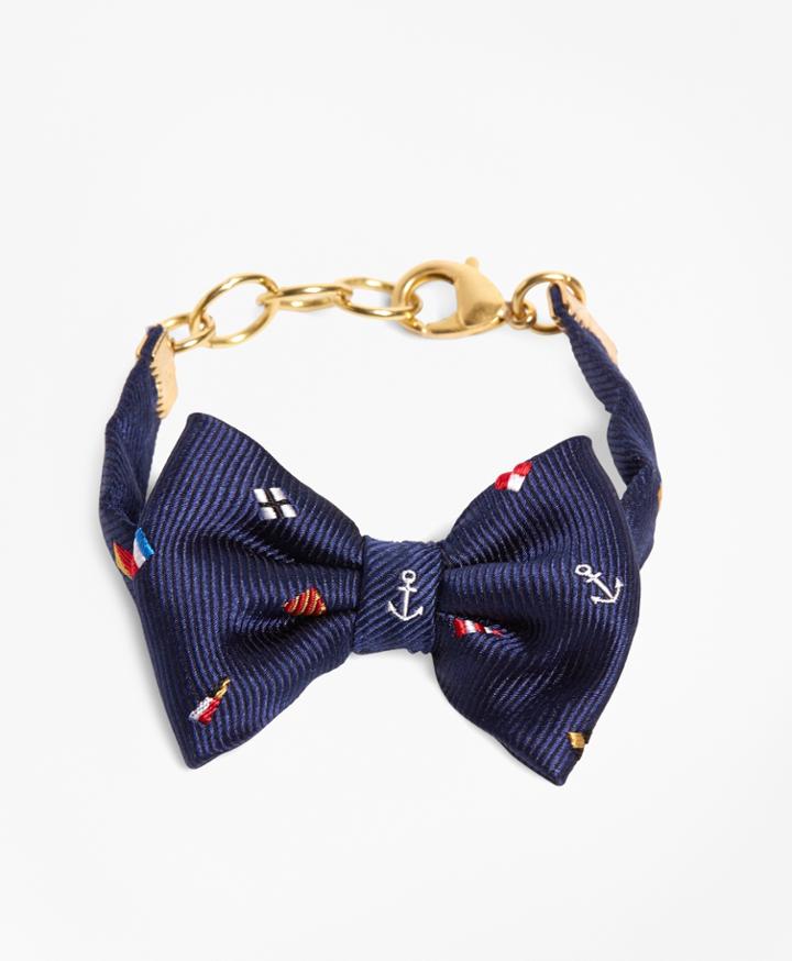 Brooks Brothers Women's Kiel James Patrick Navy Nantucket Bow Bracelet
