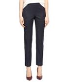 Brooks Brothers Lucia Fit Wool Small Windowpane Trousers