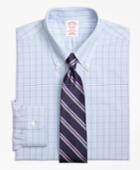 Brooks Brothers Men's Non-iron Regular Fit Houndstooth Triple Overcheck Dress Shirt