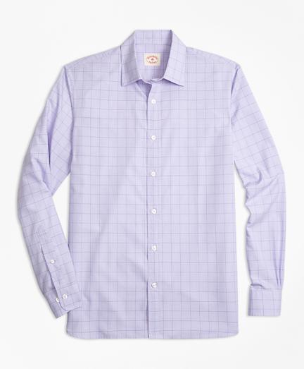 Brooks Brothers Glen Plaid Nine-to-nine Cotton Poplin Shirt