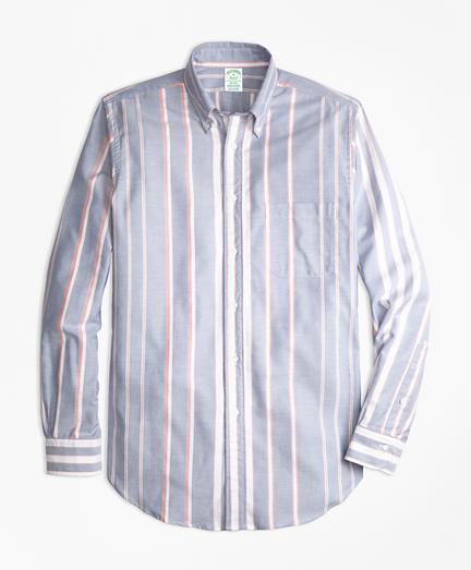 Brooks Brothers Milano Fit Oxford Bold Stripe Sport Shirt