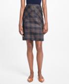 Brooks Brothers Women's A-line Plaid Skirt