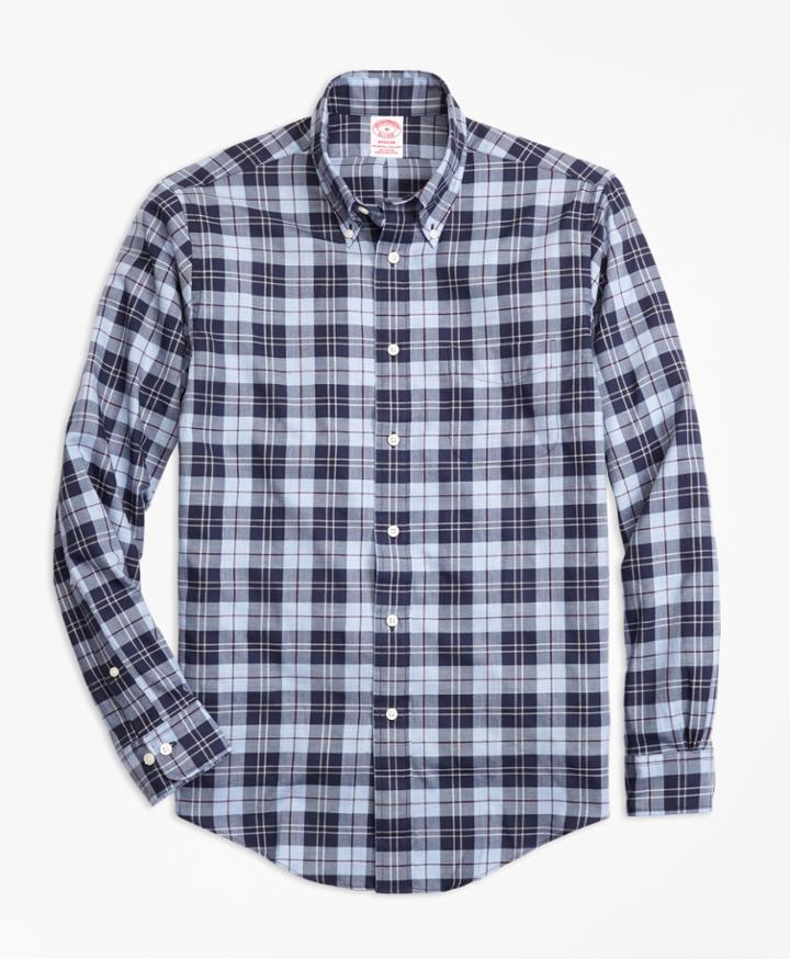 Brooks Brothers Men's Madison Fit Plaid Flannel Sport Shirt