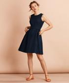 Brooks Brothers Irish Linen-cotton A-line Dress
