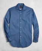 Brooks Brothers Golden Fleece Italian Denim Regent Fit English Collar Shirt