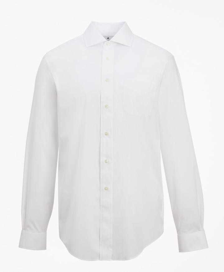 Brooks Brothers Men's Regular Fit Classic-fit Dress Shirt, Performance Non-iron With Coolmax, English Spread Collar Broadcloth