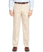 Brooks Brothers Madison Fit Plain-front Cotton Dress Trousers