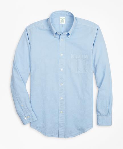 Brooks Brothers Milano Fit Garment-dyed Seersucker Sport Shirt