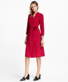 Brooks Brothers Matte Satin Wrap Dress