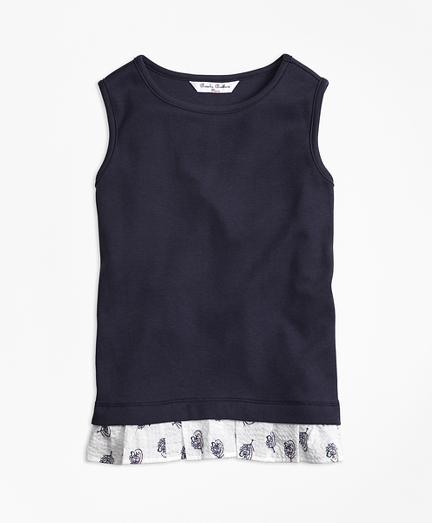 Brooks Brothers Mixed Media Sleeveless Top