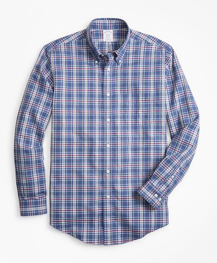 Brooks Brothers Non-iron Regent Fit Herringbone Plaid Sport Shirt