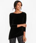 Brooks Brothers Asymmetrical Velvet Top