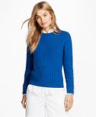 Brooks Brothers Women's Cable-knit Cotton-cashmere Sweater