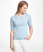 Brooks Brothers Pointelle Polo Sweater