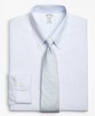 Brooks Brothers Men's Brookscool Slim Fitted Dress Shirt, Non-iron Tonal Alternating Stripe