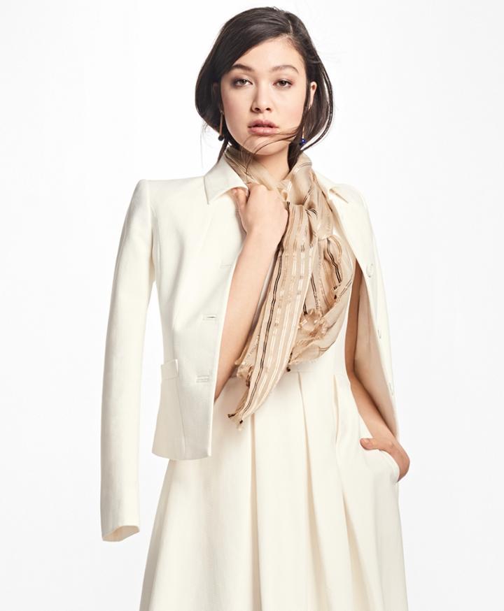 Brooks Brothers Women's Four-button Stretch-cotton Jacket
