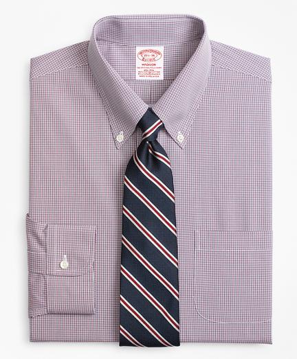 Brooks Brothers Stretch Madison Classic-fit Dress Shirt, Non-iron Micro-check