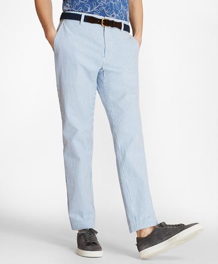 Brooks Brothers Striped Cotton Seersucker Pants