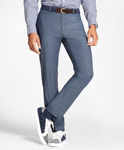 Brooks Brothers Slim-fit Stretch-cotton End-on-end Pants