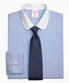 Brooks Brothers Men's Non-iron Regular Fit Contrast Golf Collar Dress Shirt