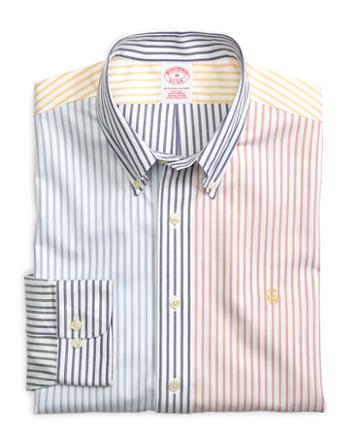Brooks Brothers Non-iron Regular Fit Multi-stripe Sport Shirt