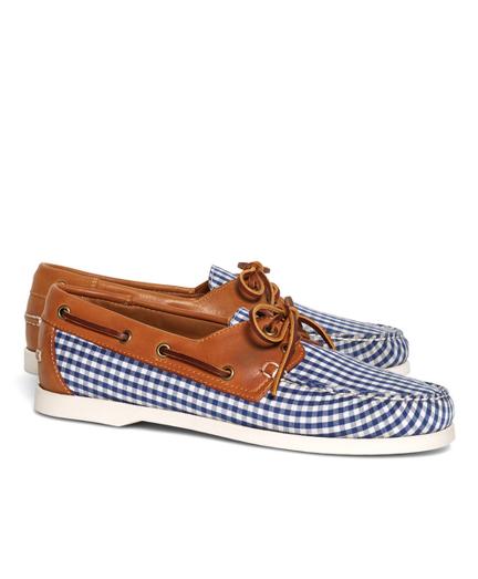 Brooks Brothers Gingham Boat Shoes