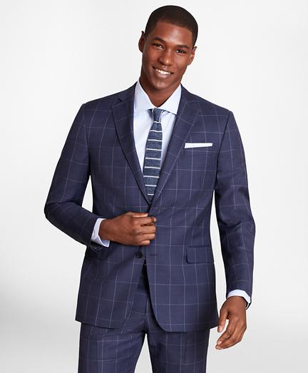 Brooks Brothers Brooksgate Regent-fit Windowpane Wool Twill Suit Jacket