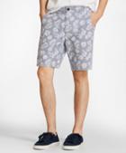 Brooks Brothers Tropical Print Cotton Twill Shorts
