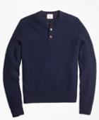 Brooks Brothers Cashmere Waffle Henley Sweater