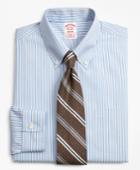 Brooks Brothers Men's Stretch Regular Fit Classic-fit Dress Shirt, Non-iron Alternating Stripe