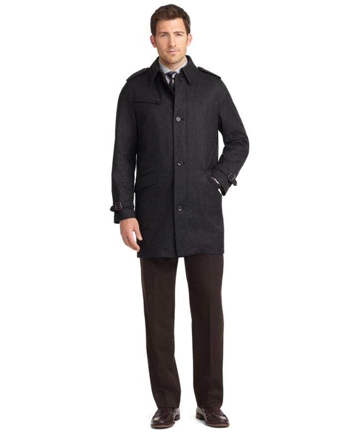 Brooks Brothers Men's Brooksstorm Twill Trench Coat