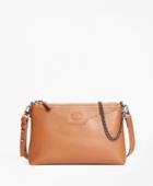 Brooks Brothers Women's Leather Double-strap Convertible Cross-body Bag
