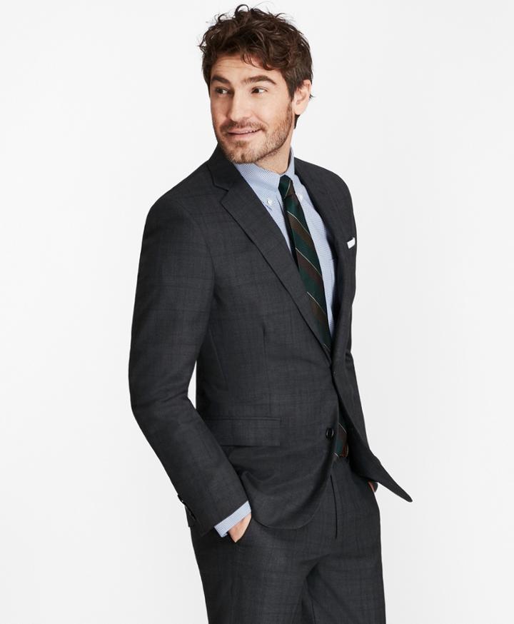 Brooks Brothers Men's Golden Fleece Regent Fit Plaid With Deco Suit