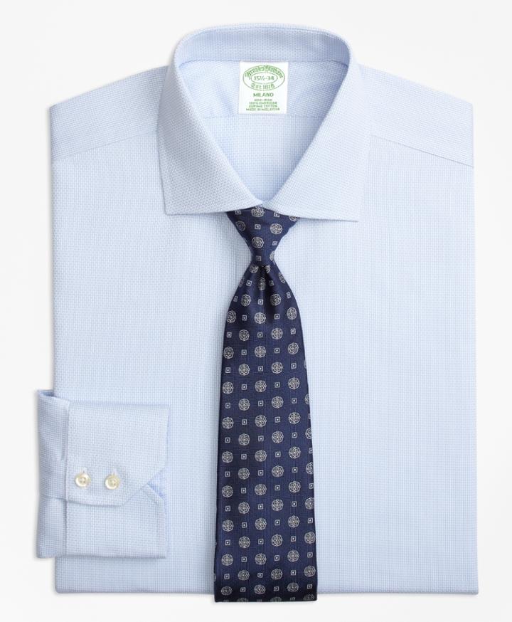 Brooks Brothers Men's Extra Slim Fit Slim-fit Dress Shirt, Non-iron Textured Solid