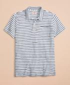 Brooks Brothers Men's Striped Cotton Polo Shirt