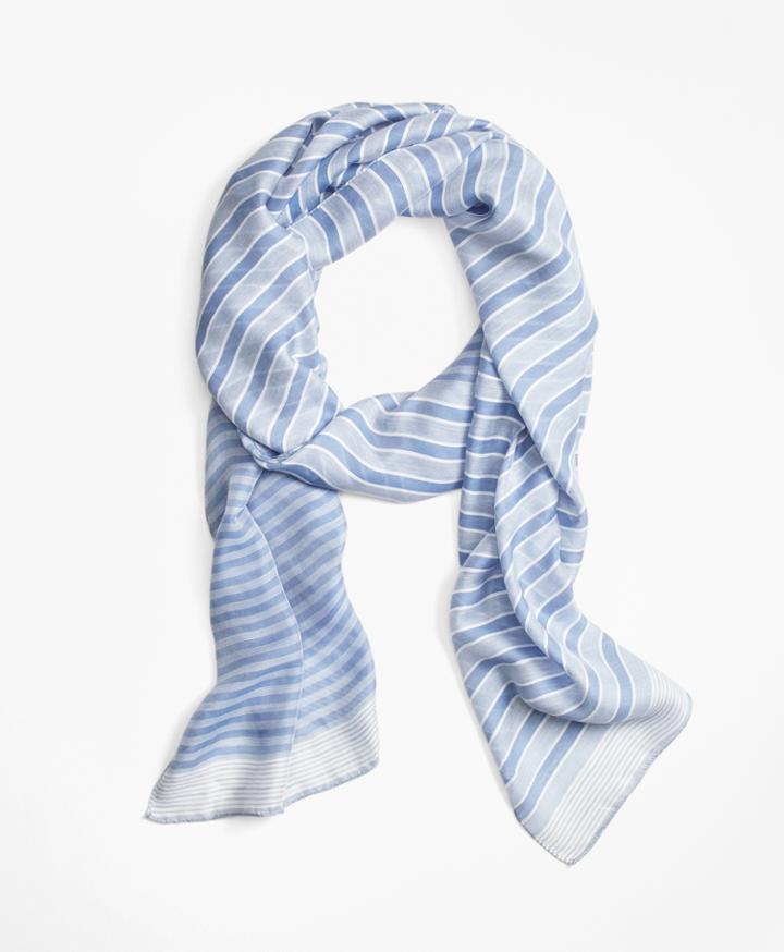 Brooks Brothers Women's Stripe Silk-blend Oblong Scarf