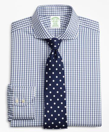 Brooks Brothers Milano Slim Fit  Dress Shirt, Non-iron Windowpane